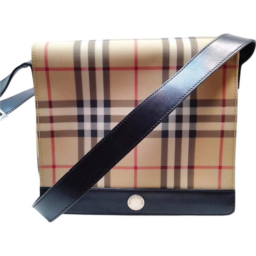 084272BJ (L3) Burberry Crossbody Bag Brown PVC